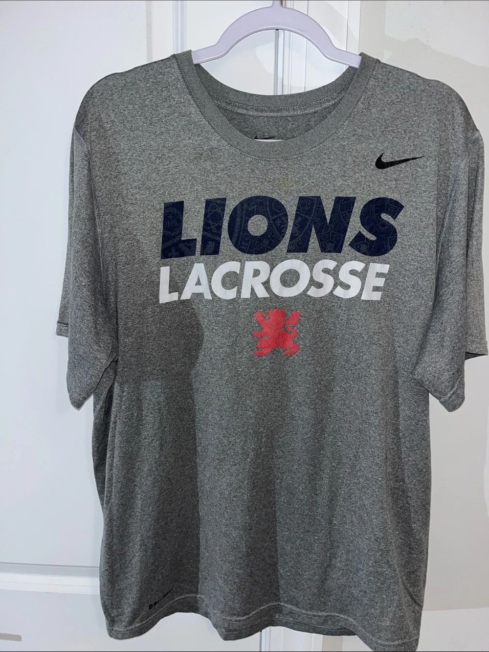 Nike Fri Fit Gray lax lacrosse team issue t shirt XL